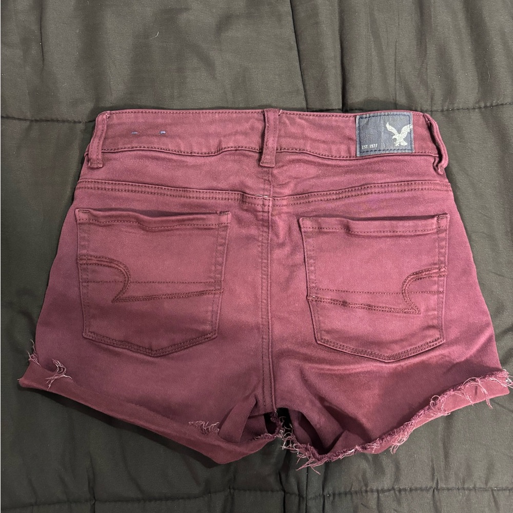 American Eagle Outfitters Jean Shorts Distressed Hem - Picture 2 of 3